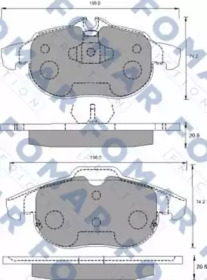 FOMAR FRICTION fo689581 -  Комплект тормозных колодок, дисковый тормоз